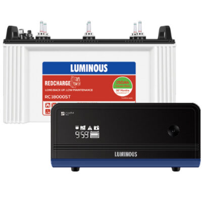 LUMINOUS ZELIO+ 1100 HOME UPS AND LUMINOUS RED CHARGE RC18000ST BATTERY