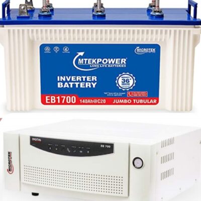 Microtek EB700 700va Inverter + Microtek EB1700 140AH Battery